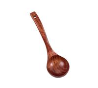 Oxtxuzdm Large Natural Wooden Cooking Spoon Curved Grip For Soup Stirring Serving Rice Porridge Heatproof Kitchens Utensils Sturdy Designs User Friendly Wooden Soup Spoon