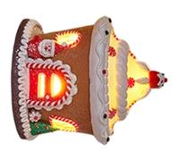 Oxtxuzdm LED Lighted Ceramic Christmas Cottage Ornament Battery Powered Realistic Cake Design Holiday Homes Decoration Battery Operated Holiday Decoration