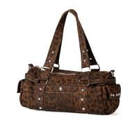 Oxtxuzdm Leopards Pattern Shoulder Bag Nylon Underarm Bags Lightweight Handbag Crossbody Purse Suitable for Various Occasion Leopards Print Shoulder Bag