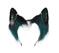 Oxtxuzdm Lovely Furry Ears Headband Anime Plush Headband Role Play Party Costume Headdress Female Girl Cosplay Headgear Accessory Fashion Headpiece Fashion Accessory Hair Decoration