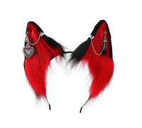 Oxtxuzdm Lovely Furry Ears Headband Anime Plush Headband Role Play Party Costume Headdress Female Girl Cosplay Headgear Accessory Fashion Headpiece Fashion Accessory Hair Decoration