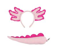 Oxtxuzdm Lovely Salamanders Headband All Age Animal Ear Hairhoop Women Girl Halloween Props Hairband Family Gathering Headwear Plush Hair Hoop