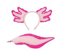 Oxtxuzdm Lovely Salamanders Headband All Age Animal Ear Hairhoop Women Girl Halloween Props Hairband Family Gathering Headwear Plush Hair Hoop