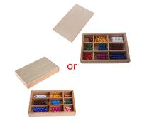 Oxtxuzdm Mathematics 1-9 Beads In Wooden Box Early Preschool Toy Kids Puzzl