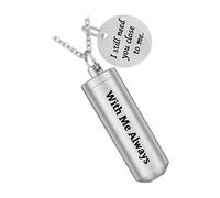 Oxtxuzdm Memorial Urn Jewelry For Ashes Pet Cremation Necklace Charm Elegant Casket Aluminum Alloy Pet Urn
