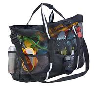 Oxtxuzdm Mesh Beach Bag Extra-Large Bags With Pockets & Zipper Lightweight Tote For/Pool Trip XL Toy Bag Beach