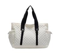 Oxtxuzdm Modern Quilted Pattern Travel Bag Oxford Cloth Shoulder Handbag for Books Electronics Accessories Practical Oxfords Fabric