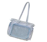 Oxtxuzdm Modern Sheer Color Panel Bag for Youths Permanent Polyamide Fabric Modifiable Shoulder Belt Permanent Polyamide Clear Casual
