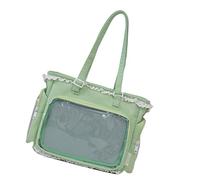 Oxtxuzdm Modern Sheer Color Panel Bag for Youths Permanent Polyamide Fabric Modifiable Shoulder Belt Permanent Polyamide Clear Casual