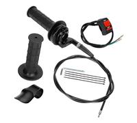 Oxtxuzdm Motorcycle Throttle Handlebar Grip Replacement with Built in Switches for 50 250CC Engines Quick Installation ABS Throttle Handle for Dirt Bikes