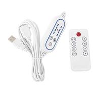 Oxtxuzdm Multifunction Remote Control For USB Fan LED Light 4 Speed Adjustable With 2-8 Hour Timing Function ON OFF Switch USB Power Cable