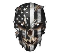 Oxtxuzdm Nationalistic Skull Plan Car Label High Meditative Night Observability Impermeable PVC Substance Meditative Nationalist Skull Decor