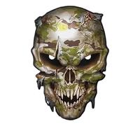 Oxtxuzdm Nationalistic Skull Plan Car Label High Meditative Night Observability Impermeable PVC Substance Meditative Nationalist Skull Decor