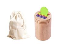 Oxtxuzdm Natural Wood Color Sorting Cups For Children 1-3 Years Toy Learning Shape Matching Fine Motor Skill Builder Portable Toddler And Storage