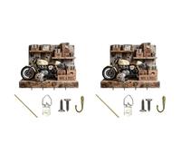 Oxtxuzdm No More Lost Keys! Wall Mounted Holder with Storage Decorative Wood Board & 4 Sturdy Hooks, Entryway for Home Mudroom Organizers