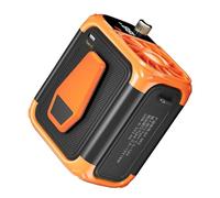 Oxtxuzdm Outdoor Waist Fan Leafless USB Hanging Charging Lighting Function Fast Speed Portable Strong Cooling Camping Shockproof Dustproof Portable