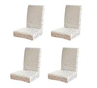 Oxtxuzdm Pack of 4 Washable Stretch Fabric Dining Seat Canopies Art Strong Slip Resistant Protectors Removable for Scullery Permanent Chair Cover
