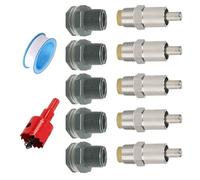 Oxtxuzdm Pack Of 5 Automatic Pigs Watering Nipples With Drill Bit And Connector For Sustainable Water Management In Farm Livestock Farm Watering