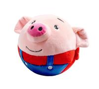 Oxtxuzdm Plush Piggy Dog Toy Vibrating and Bouncing Interactive Entertainment Teasing Ball for and Dogs Indoor Dog Toy