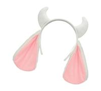 Oxtxuzdm Plush Sheep Ears Horns Headband Travel Friendly Furry Head Accessories For Cosplay Birthday Parties School Plays Comfortable Wear Furry Animal Ear Accessory