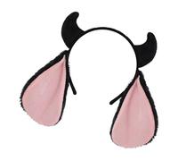 Oxtxuzdm Plush Sheep Ears Horns Headband Travel Friendly Furry Head Accessories For Cosplay Birthday Parties School Plays Comfortable Wear Furry Animal Ear Accessory
