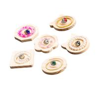 Oxtxuzdm Practical Round Wood Bead Board User Friendly Jewelry Designs Board for Creative Crafting and Bead Arrangement Jewelry Organizers Tray
