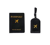 Oxtxuzdm PU Leather Passport Cover Holder Luggage Tag for Women Men Travel Fashion Lover Couple Weddings Gift Passport Protector Sleeve
