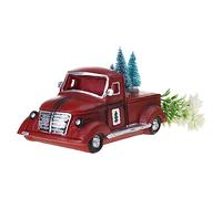 Oxtxuzdm Red Pickup Farm Christmas Truck With Lights Ornaments Christmas Trees Decor Large Outdoor Ornaments Decorations Farmhouse Truck Decor