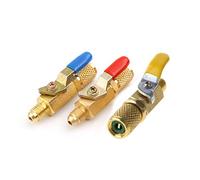 Oxtxuzdm Refrigerant 1/4" HVAC R134A AC Charging Hoses Straight Ball Valves Suitable For Refrigeration Manifold Gauges Ball Switch Handle Replacement Pneumatic Plumbing Connector Pressure Hose
