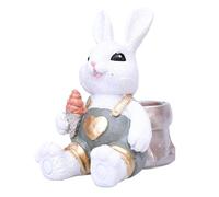 Oxtxuzdm Resins Rabbits Bunnies Basket Small Flower Pots For Easters Festivities Planter Plant Container Bowl Tabletop Decors Basket Ornament