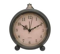 Oxtxuzdm Retro Metal Table Clock With Noiseless Movements Battery Operated Night Light For Home Office Bedroom Bedsides Decors Metal Quiet Alarm Clock