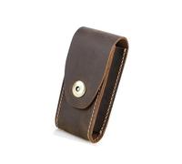 Oxtxuzdm Retro PU Leather Foldable Holder Belt Bag Compact Travel Accessory Vintage Folding Sheath Belt Pocket