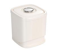 Oxtxuzdm Rice Bucket PP For Freshness And Easy Storage Sealed Rotatable In Kitchen Cabinets Silver Plating Multipurpose Grains Holder