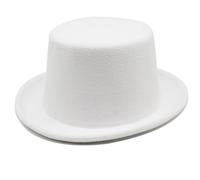Oxtxuzdm Roll Brim Fedora Hat For Adult Fashion Solid Color Panama Magician Cap Wool Cosplay Costume Unisex Flat Top Flat Top Hats For Men