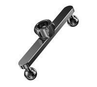 Oxtxuzdm Rotation Extension Rod Joint Connector Adapter Aluminum Double 17mm Ball Mount Extension 1 To 2 Joint Head Extender Metal Phone Holder Splitter