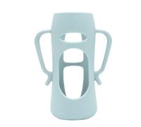 Oxtxuzdm Silicone Baby Bottle Sleeve With Nonslip Handle For Secure Grips And Heat Protections Food Grade Silicone Bottle Cover With Handle