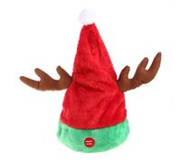Oxtxuzdm Soft Plush Christmas Hat Party For Baby Adult Santa Hats Decoration New Year Kids Holiday Supplies LED Hat Gift Cap Cap Christmas Ornaments Toys For Children Led New Year Swing Back Sing