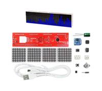 Oxtxuzdm Sound Activated LED Matrixes Clock With PC Materials Environmental Light Source For Home Office Decor Low Light Radiation Lamp