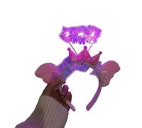 Oxtxuzdm Sparkling LED Light Up Angel Headband Stand Out At Parties And Festivals Christmas Unique Gift Feathered Headpiece Ladies Light Up Angel