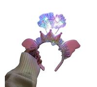 Oxtxuzdm Sparkling LED Light Up Angel Headband Stand Out At Parties And Festivals Christmas Unique Gift Feathered Headpiece Ladies Light Up Angel