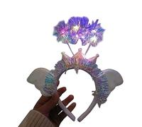 Oxtxuzdm Sparkling LED Light Up Angel Headband Stand Out At Parties And Festivals Christmas Unique Gift Feathered Headpiece Ladies Light Up Angel
