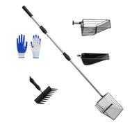 Oxtxuzdm Stainless Steel Chicken Coops Cleaner Heavy Duty Manures Scoops Cleaning Tool For Quick Poultry Garden Waste Management Stainless Steel Chicken Manures Shovel
