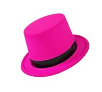 Oxtxuzdm Stylish Fluorescent Tall Hat With Shining Color For Various Occasion Theme Event Party Gathering Dressingup Club Hat Fashion Accessory
