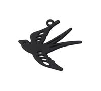 Oxtxuzdm Stylish Swallow Shape Charm With Hollow Design Premium Alloy Materials Jewelry Component For Accessory Creation Handmade Jewelry Components