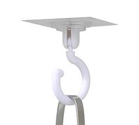 Oxtxuzdm Swag Hooks in White Gray Black Heavy Duty Adhesive for Ceiling No Damage No Need to Nail and Drill Ceiling Rotating Hook