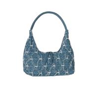 Oxtxuzdm Sweet Lace Bowknot Denims Armpit Bag For Women Fashion Vintage Underarm Korean Single Shoulder Handbag Purse Denims Small Shoulder