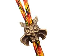 Oxtxuzdm Vintage Light Weight Owl Shape Lanyard Beads Paracord Brass Charm Making Paracord Accessories Owl Lanyard Beads