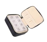 Oxtxuzdm Wear Resistant PU Jewelry Container Travel Friendly Box for Organizing Small Accessories Stylish Jewellery Container Waterproof PU Jewelry Case