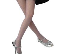 Oxtxuzdm Women 90s Aesthetic See Through Mesh Pantyhose Geometric Circular Pattern Tights Bottoming Leggings Stockings Women's Fashion Hosiery
