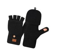 Oxtxuzdm Women Cold Weather Half Finger Gloves Thickened Windproof Design Insulated Lined Winter Use Women's Fingerless Gloves